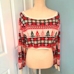 Rue 21 Christmas Holiday Crop Sweater